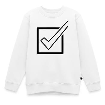 Checkliste Häkchen Box Erledigt - Kinder Premium Organic Sweatshirt - Weiß - Vorne - AI Model Kid Male (0cm)