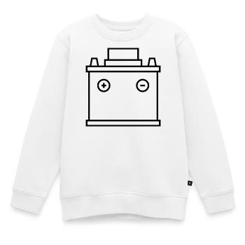 Autobatterie - Kinder Premium Organic Sweatshirt - Weiß - Vorne - AI Model Kid Male (0cm)