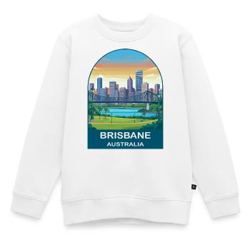Affiche de voyage Brisbane Australia Story Bridge - Sweat Premium enfant bio - blanc - Devant - AI Model Kid Male (0cm)