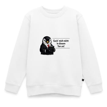 Guck mich nicht in diesem Ton an Pinguin - Kinder Premium Organic Sweatshirt - Weiß - Vorne - AI Model Kid Male (0cm)
