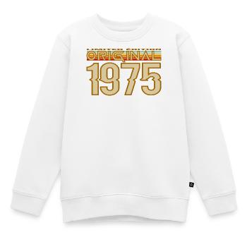 Original 1975 Retro Typography - Sweat Premium enfant bio - blanc - Devant - AI Model Kid Male (0cm)