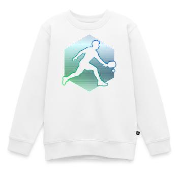 Idée cadeau pour un athlète de pickleball pour l’anniversaire - Sweat Premium enfant bio - blanc - Devant - AI Model Kid Male (0cm)