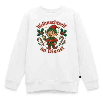 Weihnachtself im Dienst - Kinder Premium Organic Sweatshirt - Weiß - Vorne - AI Model Kid Male (0cm)