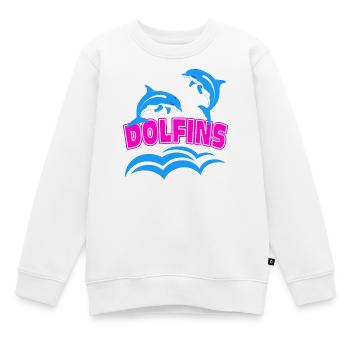 Delfin-Logo - Kinder Premium Organic Sweatshirt - Weiß - Vorne - AI Model Kid Male (0cm)