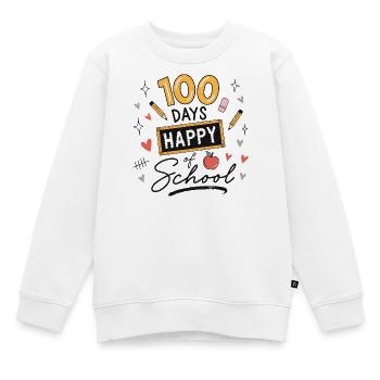 100 Days School Teacher Student - Kids Premium Organic Sweatshirt - white - Front - AI Model Kid Male (0cm)