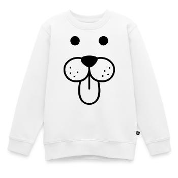 doggy face - Sweat Premium enfant bio - blanc - Devant - AI Model Kid Male (0cm)