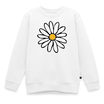 Margeriten - Kinder Premium Organic Sweatshirt - Weiß - Vorne - AI Model Kid Male (0cm)