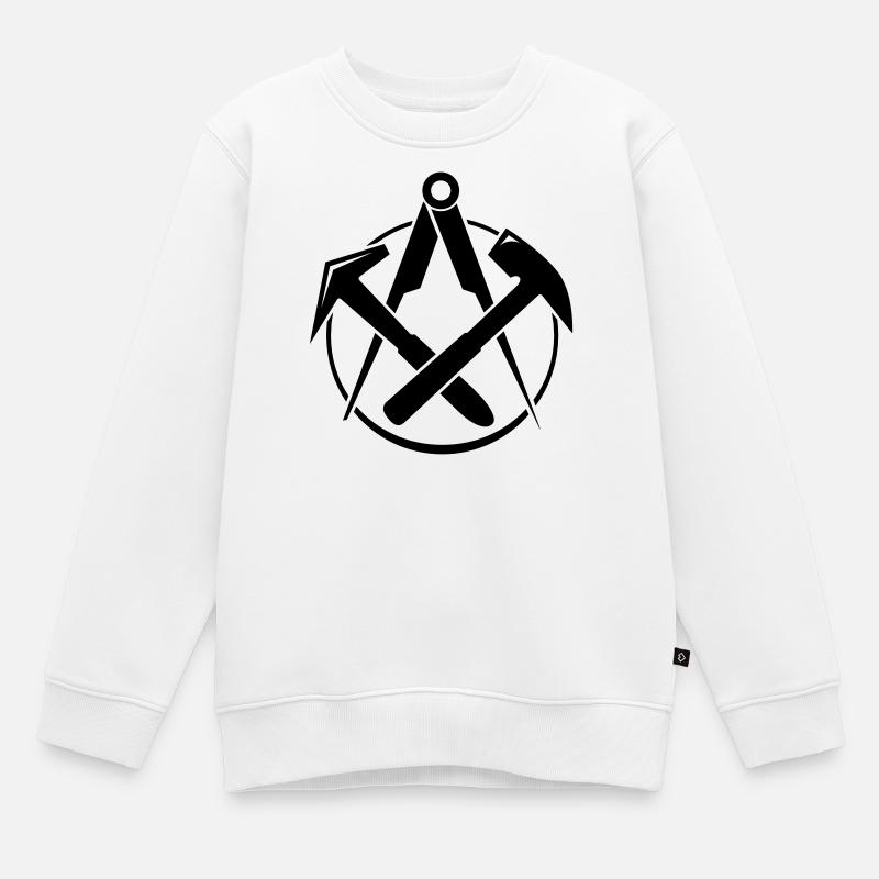 Couvreurs Guilde - Sweat Premium enfant bio - blanc