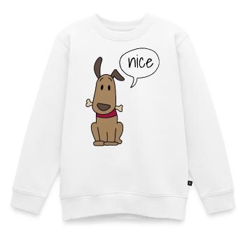 Mignon chien - Sweat Premium enfant bio - blanc - Devant - AI Model Kid Male (0cm)