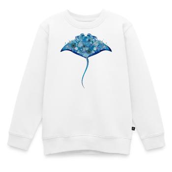 faszinierender Mantarochen aus Korallen & Muscheln - Kinder Premium Organic Sweatshirt - Weiß - Vorne - AI Model Kid Male (0cm)