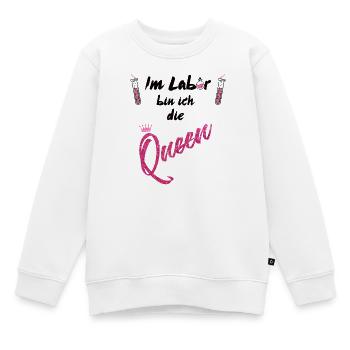 Labor Queen - Kinder Premium Organic Sweatshirt - Weiß - Vorne - AI Model Kid Male (0cm)