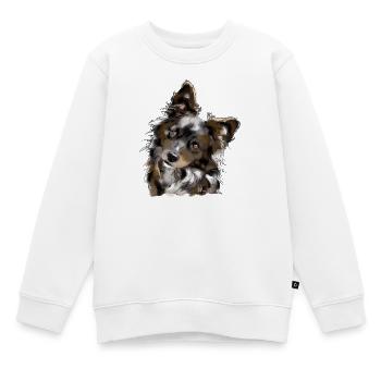 Australian Shepherd - Kinder Premium Organic Sweatshirt - Weiß - Vorne - AI Model Kid Male (0cm)