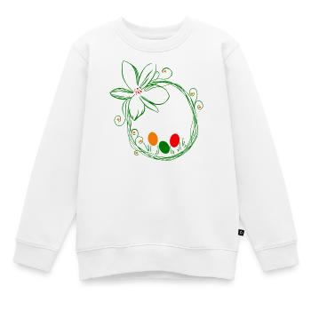 Osternest mit Ostereier - Kinder Premium Organic Sweatshirt - Weiß - Vorne - AI Model Kid Male (0cm)