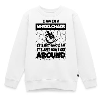 Ich bewege mich in meinem Rollstuhl * - Kinder Premium Organic Sweatshirt - Weiß - Vorne - AI Model Kid Male (0cm)