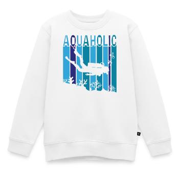 Aquaholic - Kinder Premium Organic Sweatshirt - Weiß - Vorne - AI Model Kid Male (0cm)