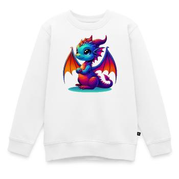 Dragon - Kids Premium Organic Sweatshirt - white - Front - AI Model Kid Male (0cm)