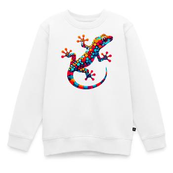 Gecko - Sweat Premium enfant bio - blanc - Devant - AI Model Kid Male (0cm)