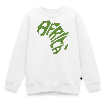 Carte de l’Afrique Word Art - Sweat Premium enfant bio - blanc - Devant - AI Model Kid Male (0cm)