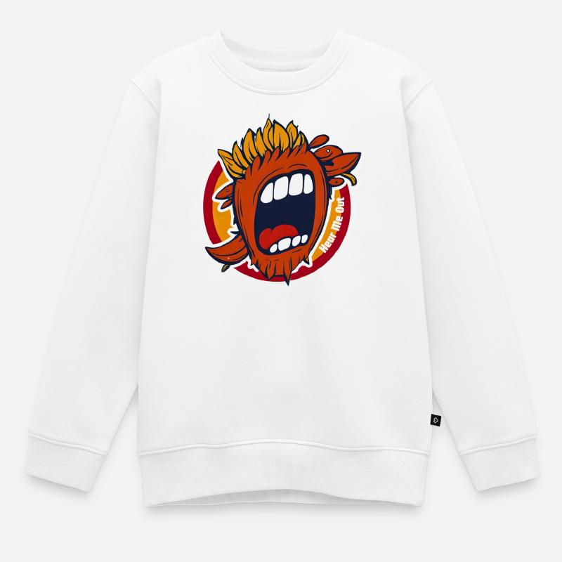 Écoutez-moi - Sweat Premium enfant bio - blanc