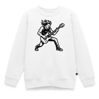 Rocker - Kinder Premium Organic Sweatshirt - Weiß - Vorne - AI Model Kid Male (0cm)