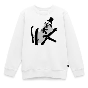 Schneemann - Kinder Premium Organic Sweatshirt - Weiß - Vorne - AI Model Kid Male (0cm)