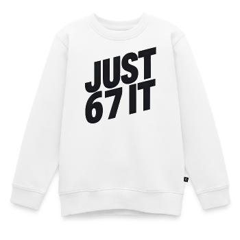 Just 6 7 It – typografische Aussage - Kinder Premium Organic Sweatshirt - Weiß - Vorne - AI Model Kid Male (0cm)