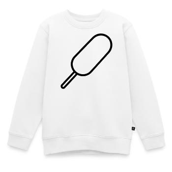 corn dog - Sweat Premium enfant bio - blanc - Devant - AI Model Kid Male (0cm)