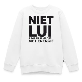 Nicht faul. Einfach selektiv mit der Energie. - Kinder Premium Organic Sweatshirt - Weiß - Vorne - AI Model Kid Male (0cm)