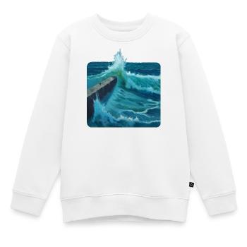 Brise-lames - Sweat Premium enfant bio - blanc - Devant - AI Model Kid Male (0cm)