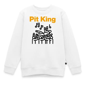 Pit King, Mosh Monarch! - Kinder Premium Organic Sweatshirt - Weiß - Vorne - AI Model Kid Male (0cm)