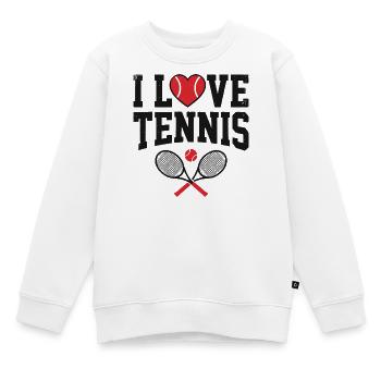 Tennis T-shirt, I Love Tennis Shirt, Hoodie, Tasse - Kinder Premium Organic Sweatshirt - Weiß - Vorne - AI Model Kid Male (0cm)