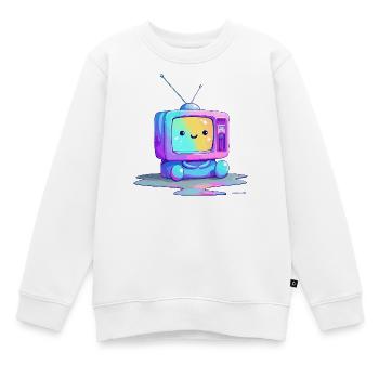 Regenbogen TV Kuscheltier - Kinder Premium Organic Sweatshirt - Weiß - Vorne - AI Model Kid Male (0cm)