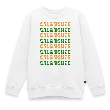 Motifs de calangute Vagues Impression - Sweat Premium enfant bio - blanc - Devant - AI Model Kid Male (0cm)