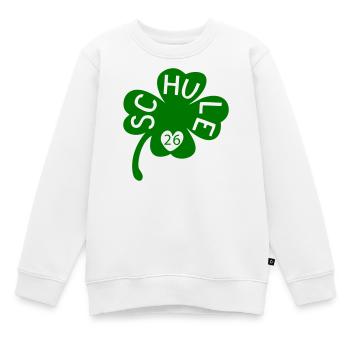 Schule 26 Kleeblatt - Kinder Premium Organic Sweatshirt - Weiß - Vorne - AI Model Kid Male (0cm)