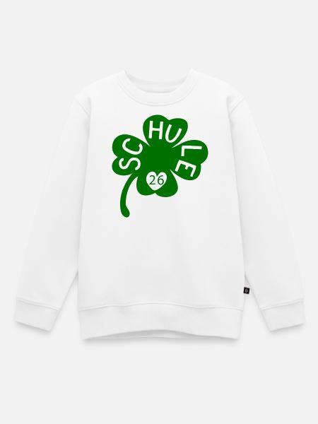 Schule 26 Kleeblatt - Kinder Premium Organic Sweatshirt - Weiß