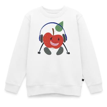 Obst Apfel - Kinder Premium Organic Sweatshirt - Weiß - Vorne - AI Model Kid Male (0cm)