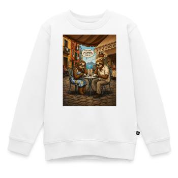 NAPoli – Coffee Ain't Working, I will take a nap - Kinder Premium Organic Sweatshirt - Weiß - Vorne - AI Model Kid Male (0cm)