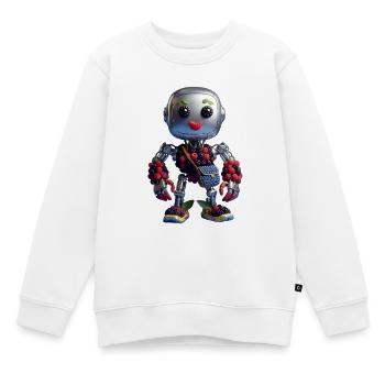 Berry Bot: Fruchtgefüllter Robo - Kinder Premium Organic Sweatshirt - Weiß - Vorne - AI Model Kid Male (0cm)