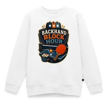 HEURE DU BLOCAGE REVERS Ordinateur - Sweat Premium enfant bio - blanc - Devant - AI Model Kid Male (0cm)