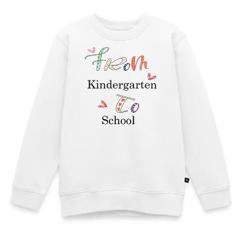Maternelle - Sweat Premium enfant bio - blanc - Devant - AI Model Kid Male (0cm)