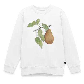 Obst Birne - Kinder Premium Organic Sweatshirt - Weiß - Vorne - AI Model Kid Male (0cm)
