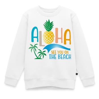 plage - Sweat Premium enfant bio - blanc - Devant - AI Model Kid Male (0cm)