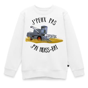 J'peux pas j'ai moiss-bat - Sweat Premium enfant bio - blanc - Devant - AI Model Kid Male (0cm)