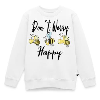Les heureuses abeilles - Sweat Premium enfant bio - blanc - Devant - AI Model Kid Male (0cm)