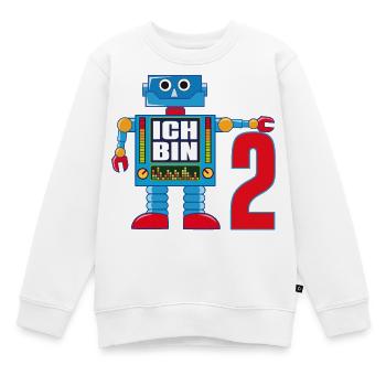 Ich bin 2 Jahre lustiger Roboter - Kinder Premium Organic Sweatshirt - Weiß - Vorne - AI Model Kid Male (0cm)