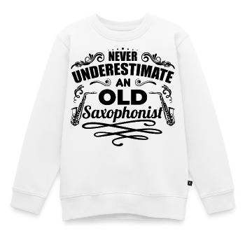 Saxophonist Großvater - Kinder Premium Organic Sweatshirt - Weiß - Vorne - AI Model Kid Male (0cm)