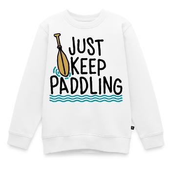Continuez simplement à pagayer - Sweat Premium enfant bio - blanc - Devant - AI Model Kid Male (0cm)