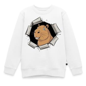 Bande dessinée Capybara – Percée pacifique - Sweat Premium enfant bio - blanc - Devant - AI Model Kid Male (0cm)