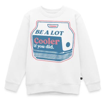 Soyez beaucoup plus frais – Conception de gobelet à boisson - Sweat Premium enfant bio - blanc - Devant - AI Model Kid Male (0cm)
