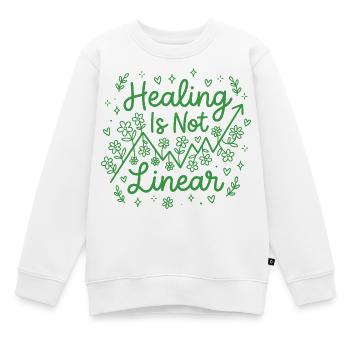 Die Heilung psychischer Gesundheit ist nicht linear - Kinder Premium Organic Sweatshirt - Weiß - Vorne - AI Model Kid Male (0cm)
